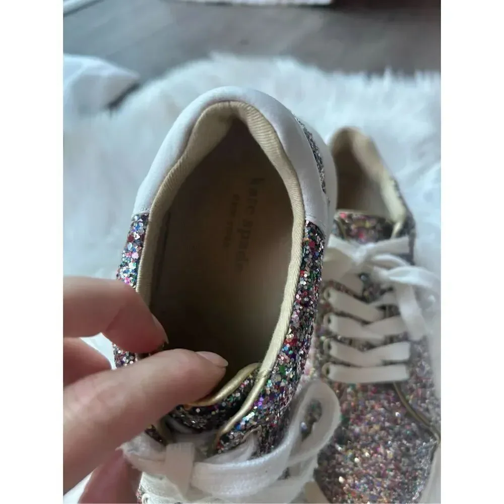 Kate Spade New York Women's Lift Glitter Sneakers Multicolor Size 5B